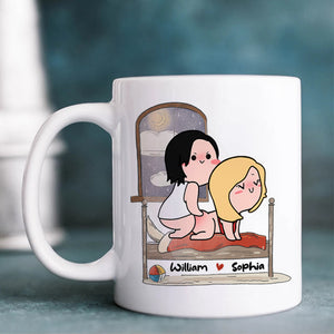 I Can't Stop Thinkin' About Doin You Doggy, Personalized White Mug, Naughty Couple, Gift For Couple - Coffee Mug - GoDuckee