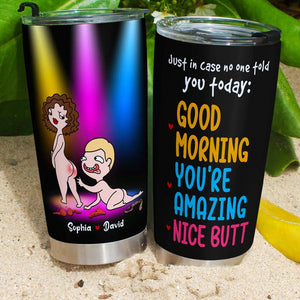 Love Funny Couple, Personalized Tumbler, Couple Make Love, Gifts For Couple - Tumbler Cup - GoDuckee