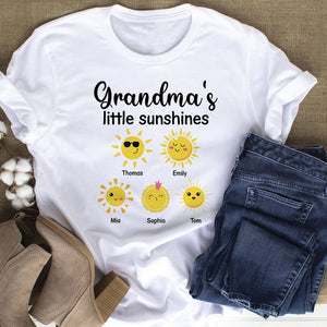 Grandma's Little Sunshines Personalized Shirt Gift For Family - Shirts - GoDuckee