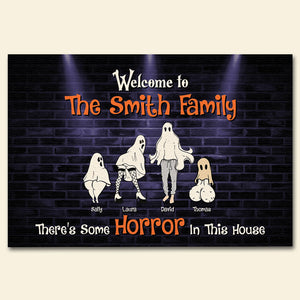 Welcome To Funny Family 03OHDT140923 Personalized Doormat, Gifts For Horror Family - Doormat - GoDuckee