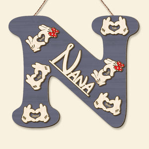 Personalized Gifts For Grandma & Mom Wood Sign Initial Letter 03QHTI220224 - Wood Signs - GoDuckee