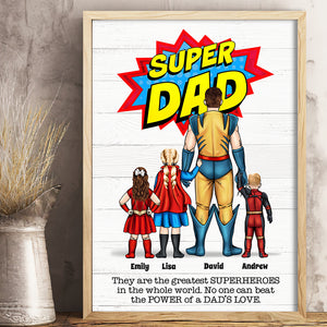 No One Can Beat Super Dad Personalized Canvas Poster - Dad's Gift - Poster & Canvas - GoDuckee