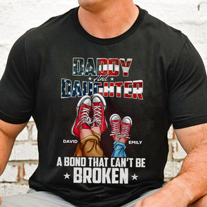 A Bond That Can Never Be Broken, Personalized Shirt, Dad And Kid Star & Stripes Shirt, Gift For Dad - GRER2005 - Shirts - GoDuckee