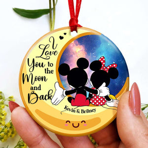 I Love You To The Moon And Back 03ACDT180823 Personalized Ornament, Christmas Gifts For Couple - Ornament - GoDuckee