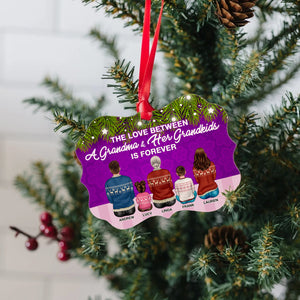 Grandma's Love With Grandkids Is Forever 02acdt150823tm Medallion Wood Ornament - Ornament - GoDuckee