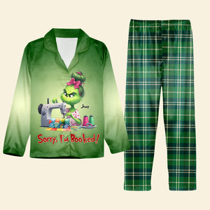 Personalized Gift For Quilter Pajama Set, Busy Sewing Girl 02QHTI121124 - Pajama Set - GoDuckee