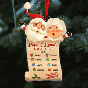 Nice List 2023, Gift For Grandkids, Personalized Acrylic Ornament, Grandkids List Ornament, Christmas Gift 04NATI080923 - Ornament - GoDuckee