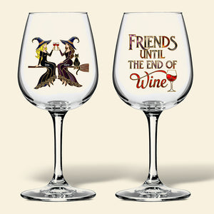 Witch Friends Wine Glass - Personalized Gifts For Friends 02pgmg050825 - Wine Glass - GoDuckee
