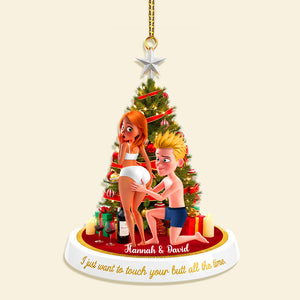 Funny Couple Christmas Ornament Personalized Gifts For Couple 04NAMG210825HG - Ornament - GoDuckee