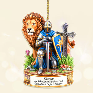 Personalized Gifts For Christmas, Kneeing Knight Acrylic Custom Shape Ornament 03HUMG210825 - Ornament - GoDuckee