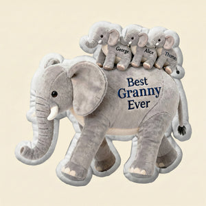 Elephant Family Personalized Gifts For Mom Shaped Pillow 05humg310126 - Pillow - GoDuckee