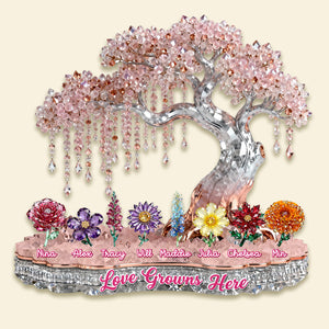 Floral Garden Acrylic Plaque - Personalized For Grandma/ Mom 02KIMG050226 - Shaped Plaques - GoDuckee