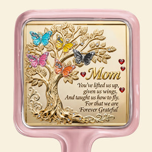 Butterfly Family Tree Handheld Mirror - Personalized Gifts For Mom 02namg120226 - Mirror - GoDuckee