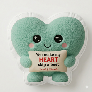 Valentine Couple Heart Shape Pillow - Personalized Gifts For Couple 02hymg241125 - Pillow - GoDuckee