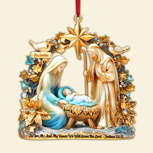 Faithful Nativity Acrylic Ornament - Personalized Gifts For Family 02TGMG031125 - Ornament - GoDuckee