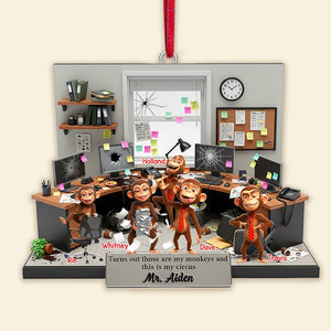 Funny Coworker Monkey Acrylic Ornament - Personalized Gifts For Boss 06kimg191125 - Ornament - GoDuckee