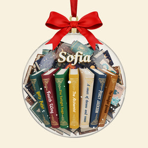 Bookmas Acrylic Ornament, Personalized Gifts For Book Lovers 09hymg151125 - Ornament - GoDuckee
