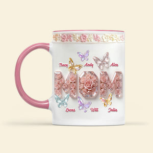 Mom Floral Accent Mug - Personalized Gifts For Mom 02KIMG230226-Homacus