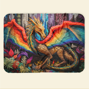 Personalized Gifts For LGBT Blanket, Pride Dragon 02qhpu120924 - Blanket - GoDuckee