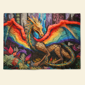Personalized Gifts For LGBT Blanket, Pride Dragon 02qhpu120924 - Blanket - GoDuckee