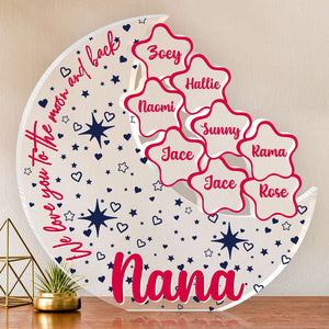 Personalized Gifts For Grandma Plaque We Love You To The Moon And Back - Shaped Plaques - GoDuckee