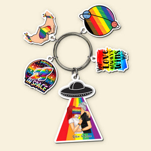 Personalized Gifts For Couple Tag Keychain 02XQDC220624 - Keychains - GoDuckee