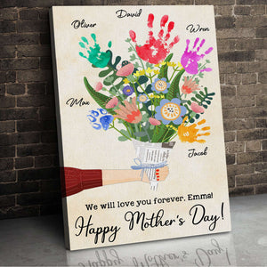 Personalized Gifts For Mom Canvas Print We Will Love You Forever Happy Mother's Day - Canvas Print - GoDuckee