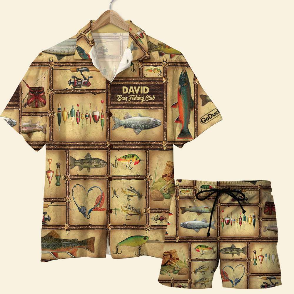 Personalized Hawaiian Shirt and Men Beach Shorts Fishing Colorful Fish (New) - Hawaiian Shirts - GoDuckee