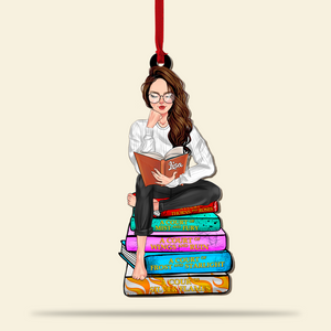 Book Lover- Personalized Ornament - Acrylic Custom Shape Ornament PW17-AONMT- 04huhi161122tm - Ornament - GoDuckee