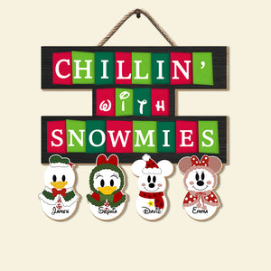 Personalized Christmas Gifts For Grandma Wood Sign, Little Snowmies 02kadc130824 - Wood Sign - GoDuckee