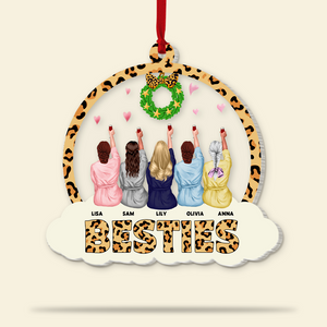 Besties-Personalized Acrylic Custom Shape Ornament-Christmas Gift- Gift For Besties - Ornament - GoDuckee