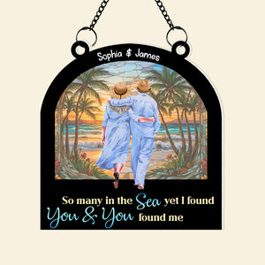 Personalized Gifts For Old Couple Suncatcher Ornament 01pgdc110724tm - Ornament - GoDuckee