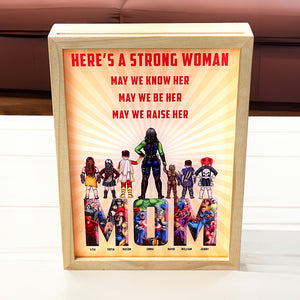 Personalized Gifts For Mom Light Frame Here's A Strong Woman 02OHMH220124PA - Canvas Print - GoDuckee