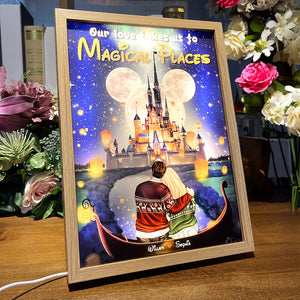 Our Love Takes Us To Magical Places, Personalized Light Picture Frame, Best Couple Gifts 02HUDT161123TM - Poster & Canvas - GoDuckee