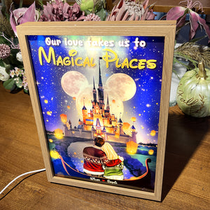 Our Love Takes Us To Magical Places, Personalized Light Picture Frame, Best Couple Gifts 02HUDT161123TM - Poster & Canvas - GoDuckee