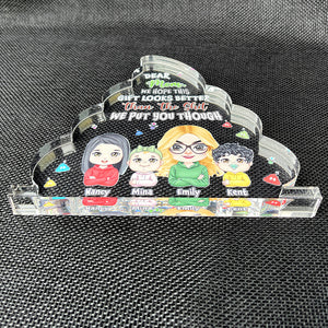 Personalized Gifts For Mom Plaque We Hope This Gift Looks Better Than The Shit We Put You Through Mother's Day Gifts - Shaped Plaques - GoDuckee