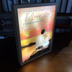 Personalized Gifts For Couple Light Frame I'm Keeping You Forever Yours Valentine's Day Gifts - Canvas Print - GoDuckee