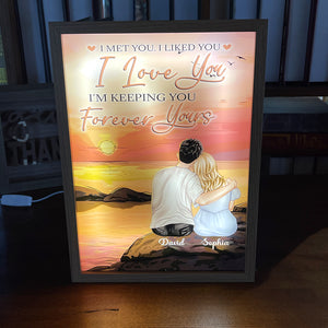 Personalized Gifts For Couple Light Frame I'm Keeping You Forever Yours Valentine's Day Gifts - Canvas Print - GoDuckee