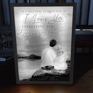 Personalized Gifts For Couple Light Frame I'm Keeping You Forever Yours Valentine's Day Gifts - Canvas Print - GoDuckee