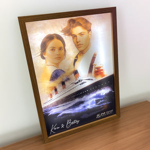 Custom Photo Gifts For Couple Light Frame Romantic Cruises Couple Dancing 022HUDT171123 - Canvas Print - GoDuckee