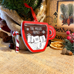 Family-Personalized 5 Layered Christmas Shaker Ornament- Gift For Family- Christmas Gift - Ornament - GoDuckee