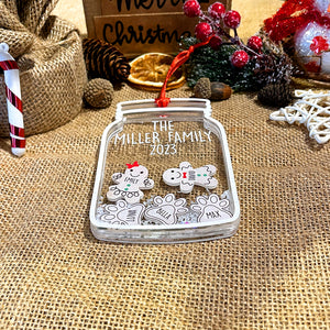 Family-Personalized 5 Layered Christmas Shaker Ornament- Christmas Gift For Family - Ornament - GoDuckee