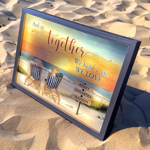 We Build A Life We Love, Personalized Light Picture Frame, Gifts For Him, Gift For Her - Poster & Canvas - GoDuckee