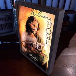 Custom Photo Gifts For Pet Lovers Light Frame Memorial Heaven Pet - Canvas Print - GoDuckee