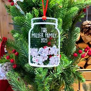 Family-Personalized 5 Layered Christmas Shaker Ornament- Christmas Gift For Family - Ornament - GoDuckee