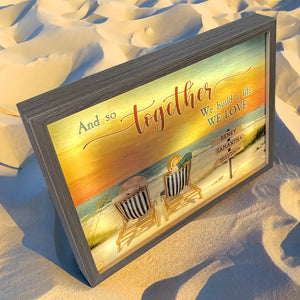 We Build A Life We Love, Personalized Light Picture Frame, Gifts For Him, Gift For Her - Poster & Canvas - GoDuckee