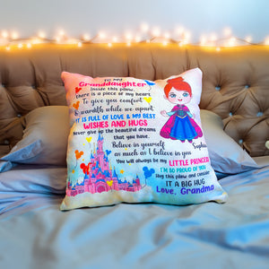 To My Granddaughter, I Am So Proud Of You, Personalized Square Pillow, Gifts For Granddaughter, 03hupo080823ha - Pillow - GoDuckee