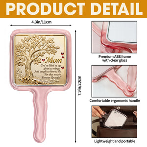 Butterfly Family Tree Handheld Mirror - Personalized Gifts For Mom 02namg120226 - Mirror - GoDuckee