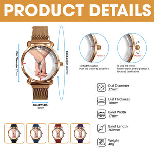 Legendary Swamp Friends Mesh Strap Quartz Watch – Personalized Gift for Animation Lovers 03tgqn210725-Homacus