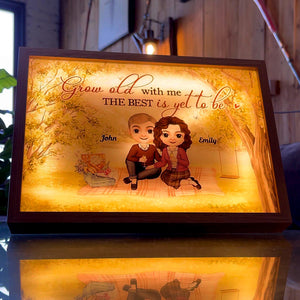 Grow Old With Me, Couple Gift, Personalized Light Picture Frame, Camping Couple Light Frame - Poster & Canvas - GoDuckee
